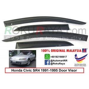 Honda Civic EG SR4 4Door ( 5th Gen ) 1991-1995 AG Door Visor Air Press Wind Deflector (Small 7cm Width)